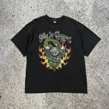 2000s Faded Blue Ice Choppers Biker Tee