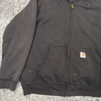 1990s CARHARTT THRASHED FADED LINED HEAVYWEIGHT ZIP UP