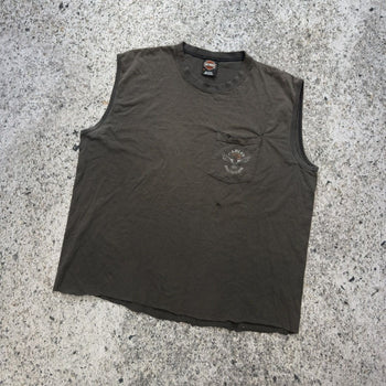 1990s Harley Davidson Thrashed Faded Tank