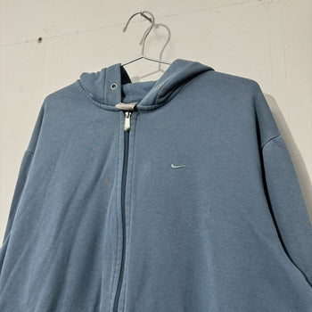 2000S NIKE BLUE TONAL MINI SWOOSH ZIP UP HOODIE