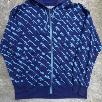 2010s ROGUE STATUS GUN SHOW ZIP UP HOODIE BLUE