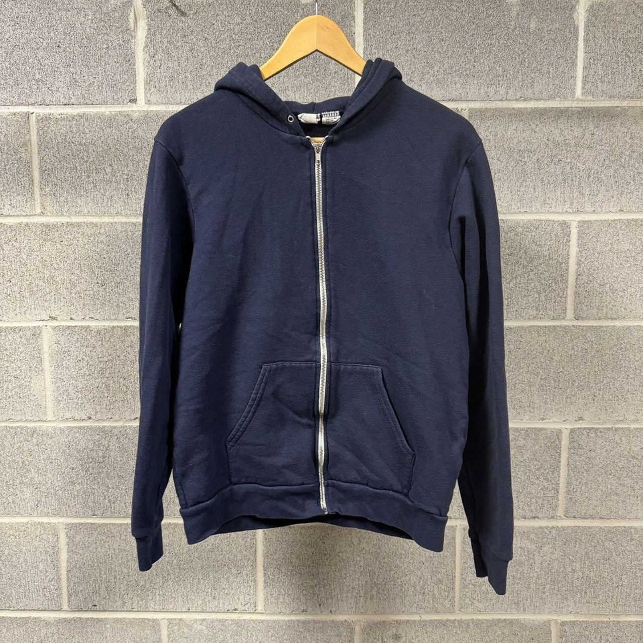 2000s Faded Navy Blue Zip Up Hoodie Faded Thrashed