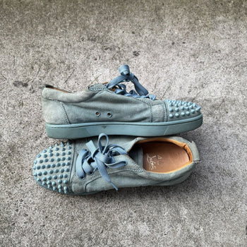 Christian Louboutin Baby Blue Louis Junior Spike Low Top