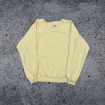 1980s Hanes Yellow Raglan Sweatshirt