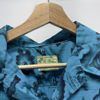 Vintage 1960s Ui Maikai Made in USA Hawaiian Shirt