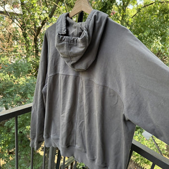 Rick Owens FW22 Strobe Raglan Zip Up Hoodie Dust