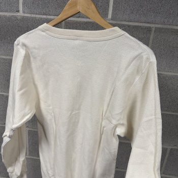 2000s Cream White Thermal Shirt