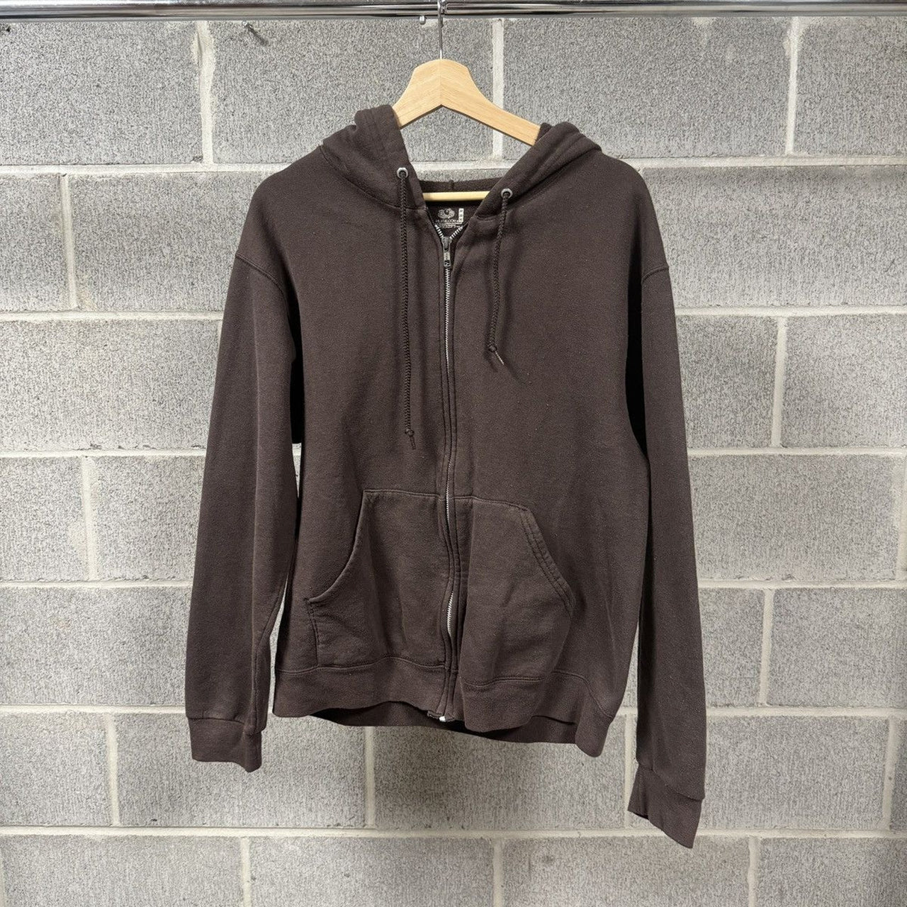 2000s Faded Green Zip Up Hoodie