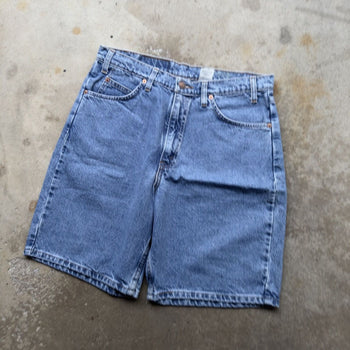 1990S LEVI’S 550 ORANGE TAB DENIM JEAN SHORTS JORTS