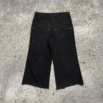 Pantalones cortos largos negros estilo skater Bonanza Y2K de los años 90