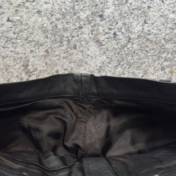 2000s Levi's Lot 53 Roswell Collection Bovine Black Cow Leather Pants