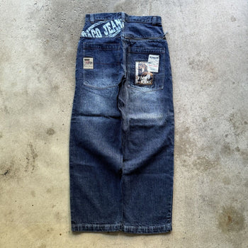 1990S/2000S Y2K PACO JEANS BAGGY PATCH DENIM SKATER JEANS