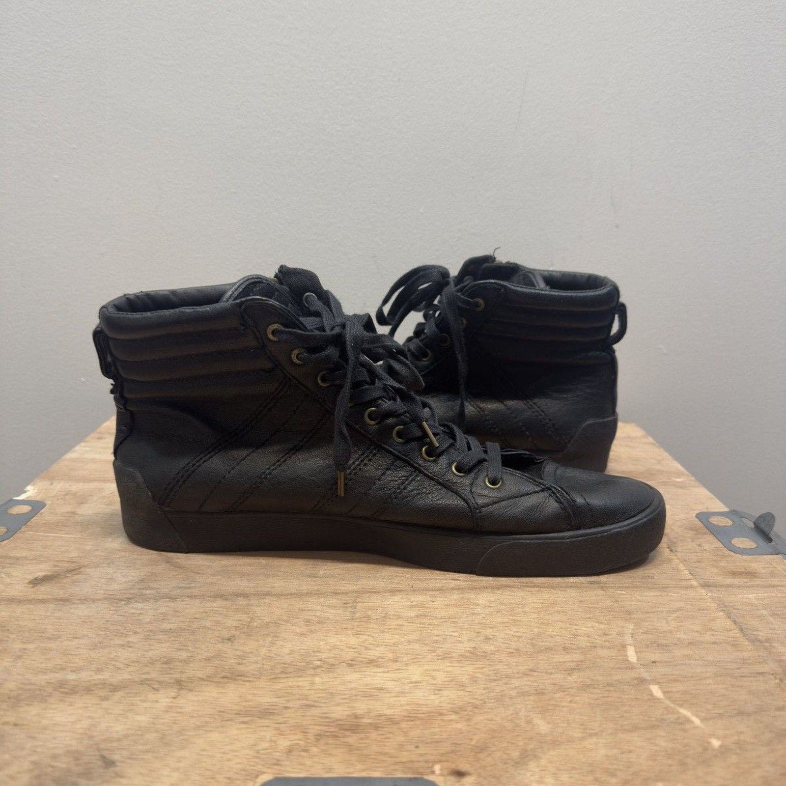 Diesel D String Leather Hi Top Sneakers