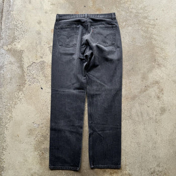 1990s LEVI'S 501 FADED BLACK DENIM JEANS MADE IN USA