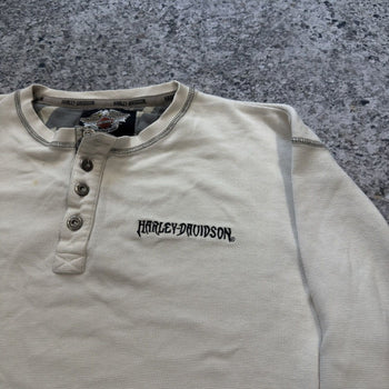 2000s Harley Davidson Henley Shirt