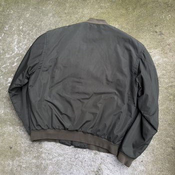 KATHARINE HAMNETT LONDON FW19 NYLON RAF GREEN BOMBER JACKET