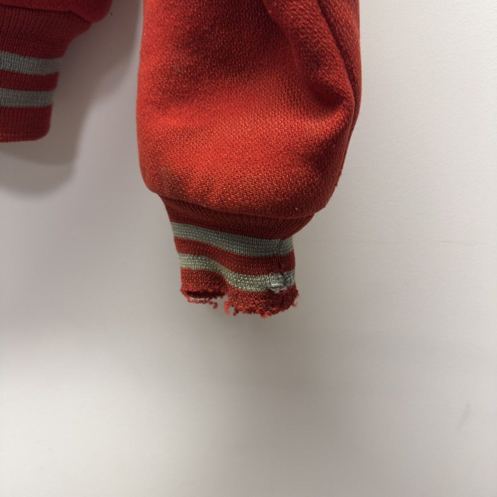 Vintage 1950s Distressed Red Wool Varsity Jacket