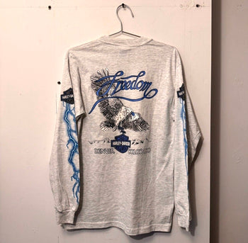 1990s HARLEY DAVIDSON LIGHTNING LOGO LONGSLEEVE TEE