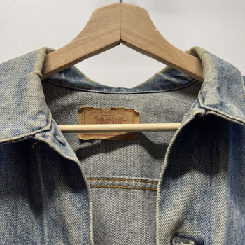 Vintage 1980s Levi's Faded Distressed Denim Trucker Jacket