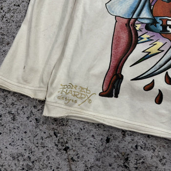 2000s Ed Hardy Faded Thrashed Distressed Nurse Longsleeve