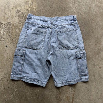 2000S FADED WRANGLER DENIM CARGO SKATER SHORTS JORTS