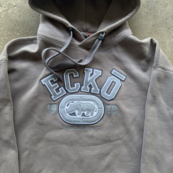 2000S ECKO UNLTD BAGGY EMBROIDERED LOGO SKATER HOODIE XL