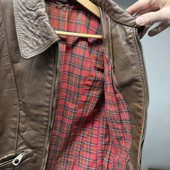 1950s Aero Women's Horsehide Leather Jacket Thrashed Faded