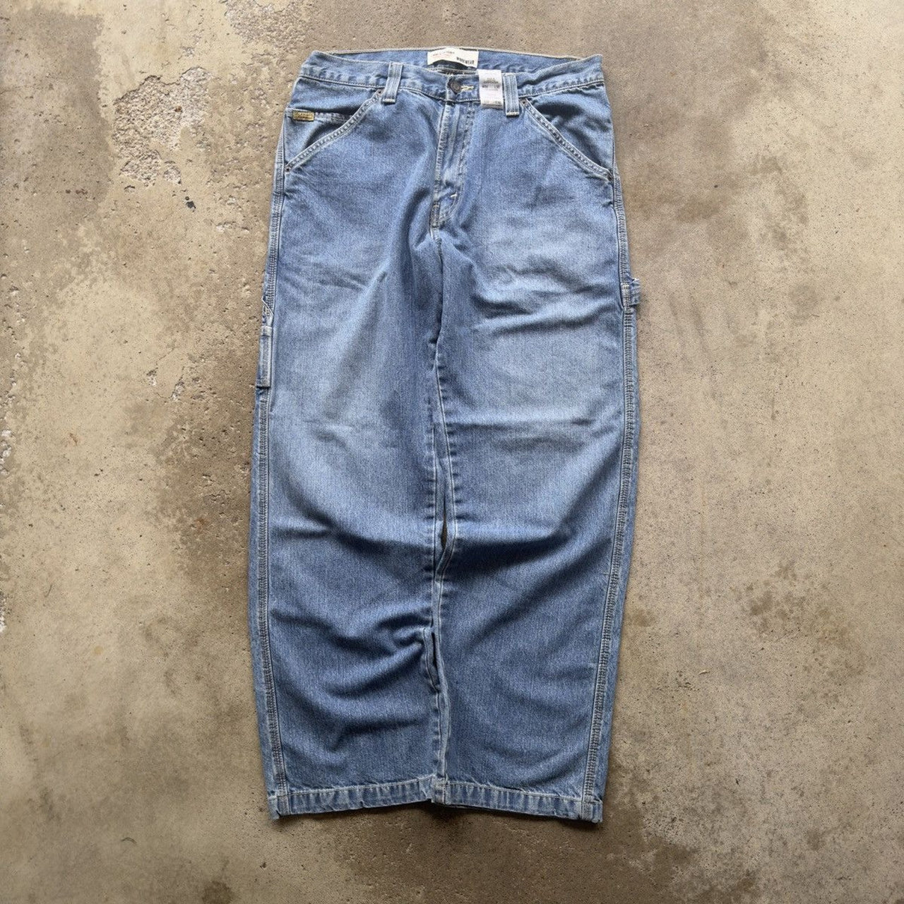 2000S FADED BAGGY LEVI'S WORKWEAR CARPENTER DENIM JEANS