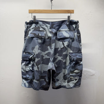 Vintage 2000s Faded Blue Camo Cargo Shorts