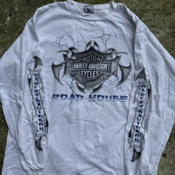 2000S HARLEY DAVIDSON ROAD HOUSE METAL FLAME LONGSLEEVE TEE