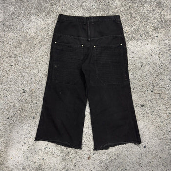 Pantalones cortos largos negros estilo skater Bonanza Y2K de los años 90