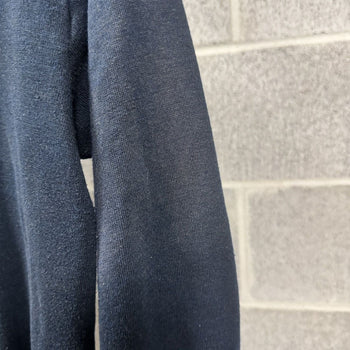 1980s Faded Navy Blue Green Zip Up Hoodie