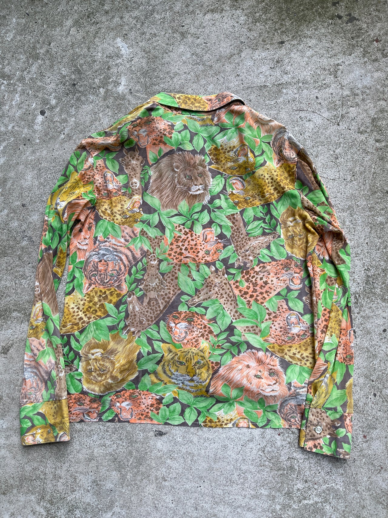 1970s ANIMAL PRINT NOVELTY BUTTON SHIRT