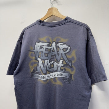 Vintage 1990s No Fear Faded Jesus Bible Verse Tee