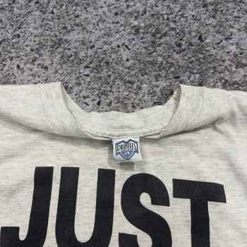 Camiseta sexual "Just Do Me" de los años 90 descolorida