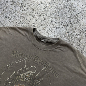 Camiseta con el dragón descolorido de Harley Davidson de los años 2000