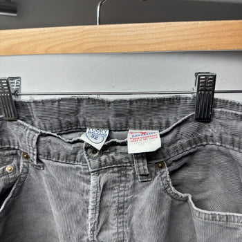 2000s Low Rise Thrashed Faded Distressed Corduroy Pants