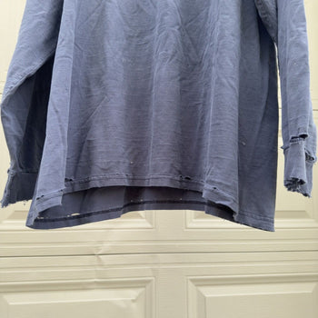 2000s Thrashed Faded Distressed Blue Longsleeve Tee