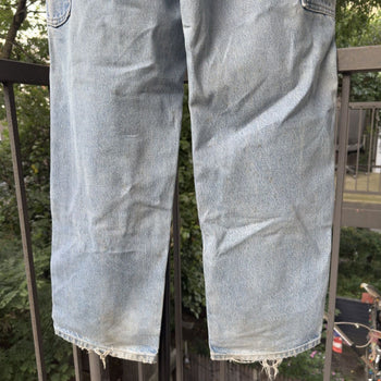 2000s Carhartt Faded Repaired Denim Double Knee Pants
