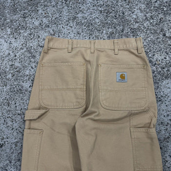 Pantalones de carpintero Carhartt WIP color tostado con doble rodilla