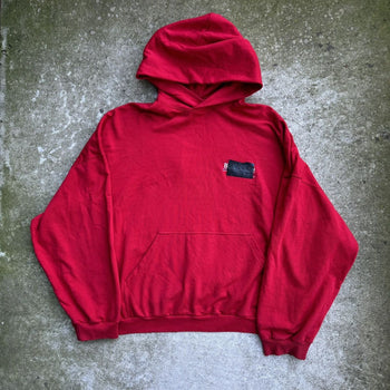 BALENCIAGA OVERSIZED RED GAFFER LOGO HOODIE