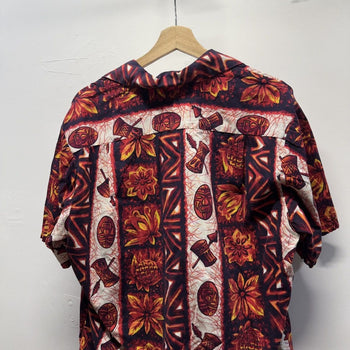 Vintage 1960s Ui Maikai Made in USA Hawaiian Tiki Shirt