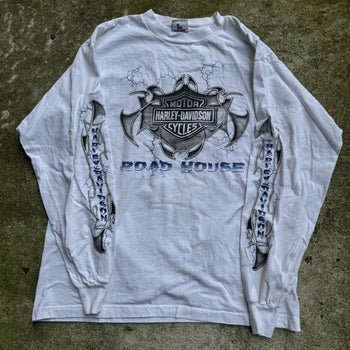 2000S HARLEY DAVIDSON ROAD HOUSE METAL FLAME LONGSLEEVE TEE