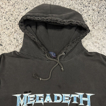 2000s MEGADETH THRASHED FADED METAL BAND HOODIE