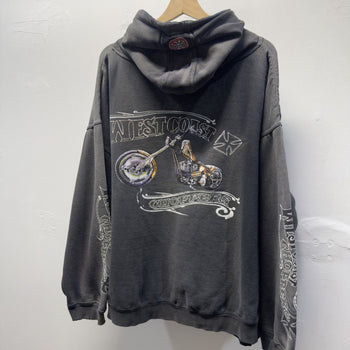 Vintage 1990s 2000s West Coast Choppers Faded Distressed Hoodie