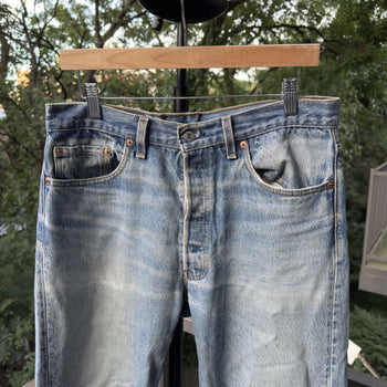 1990s Levi's 501xx Thrashed Faded Distressed Jeans - Made in USA