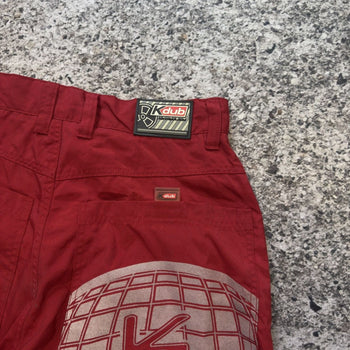 1990年代 Kikwear Kdub ナイロン レイブ バギー ワイドレッグ パンツ