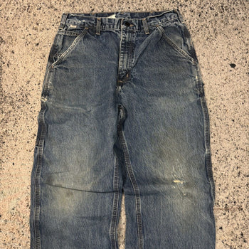 2000S THRASHED FADED CARHARTT DENIM WORKWEAR JEANS