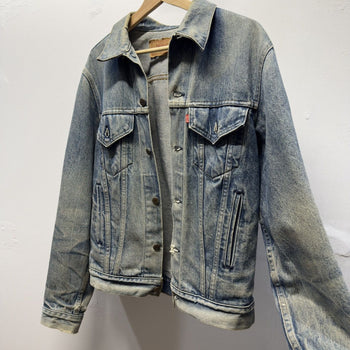 Vintage 1980s Levi's Faded Distressed Denim Trucker Jacket