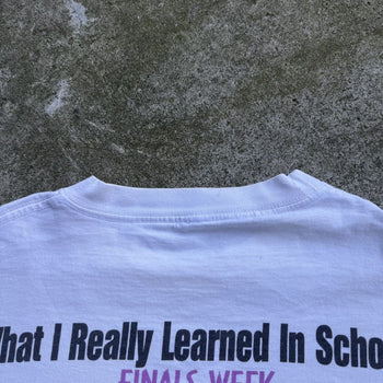 2000s WHAT I REALLY LEARNED IN SCHOOL FINALS WEEK SEX TEE